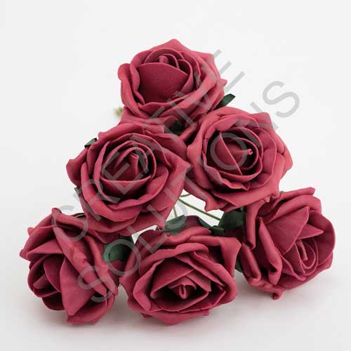 FR-0916 - Scarlet 5cm Colourfast Foam Roses